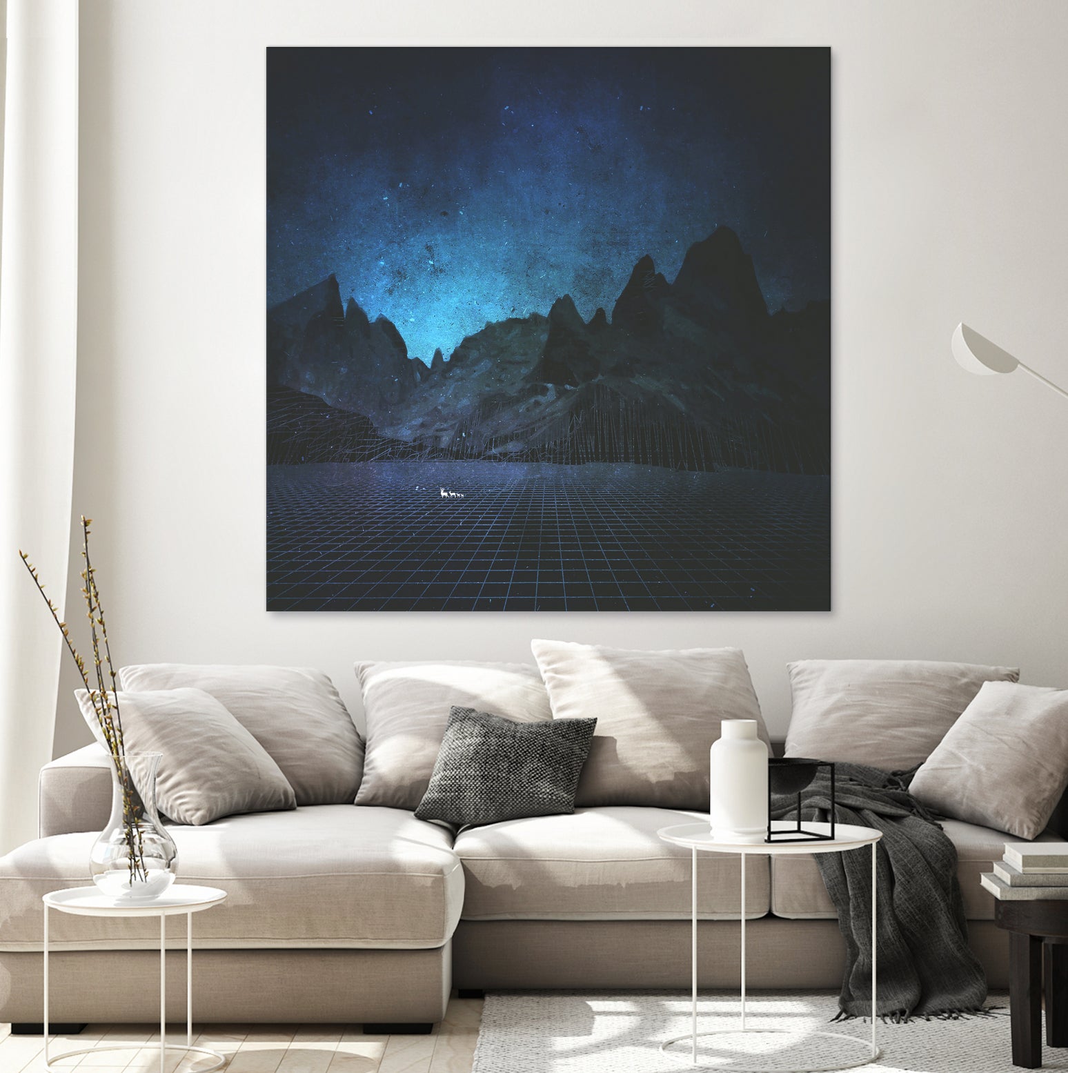 When The Night Has Come, And The Land Is Dark by Jamison Gish on GIANT ART - blue digital painting