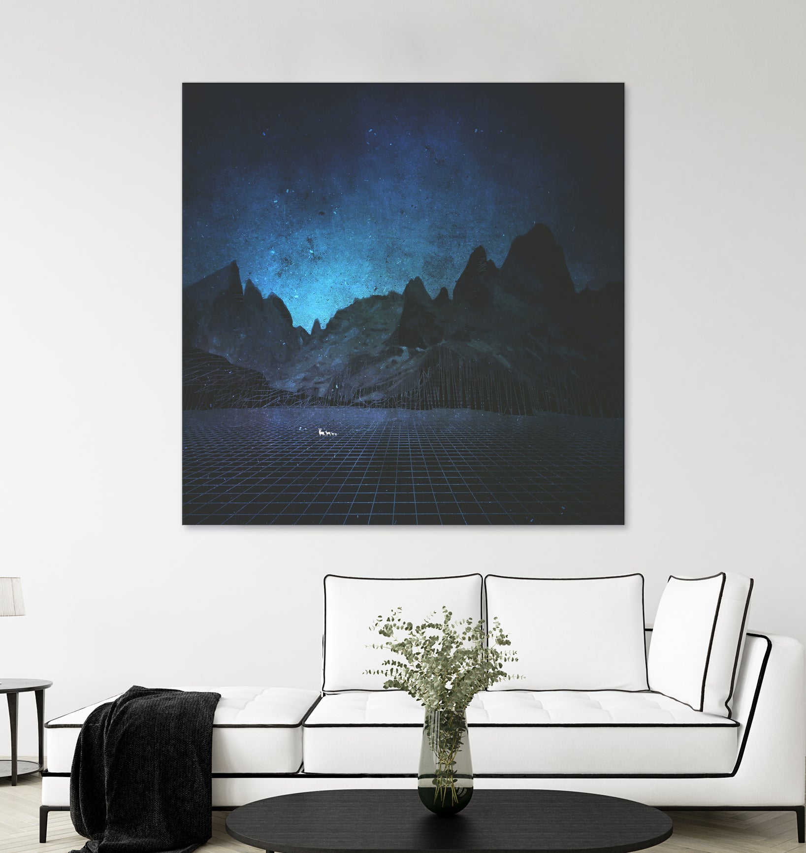 When The Night Has Come, And The Land Is Dark by Jamison Gish on GIANT ART - blue digital painting