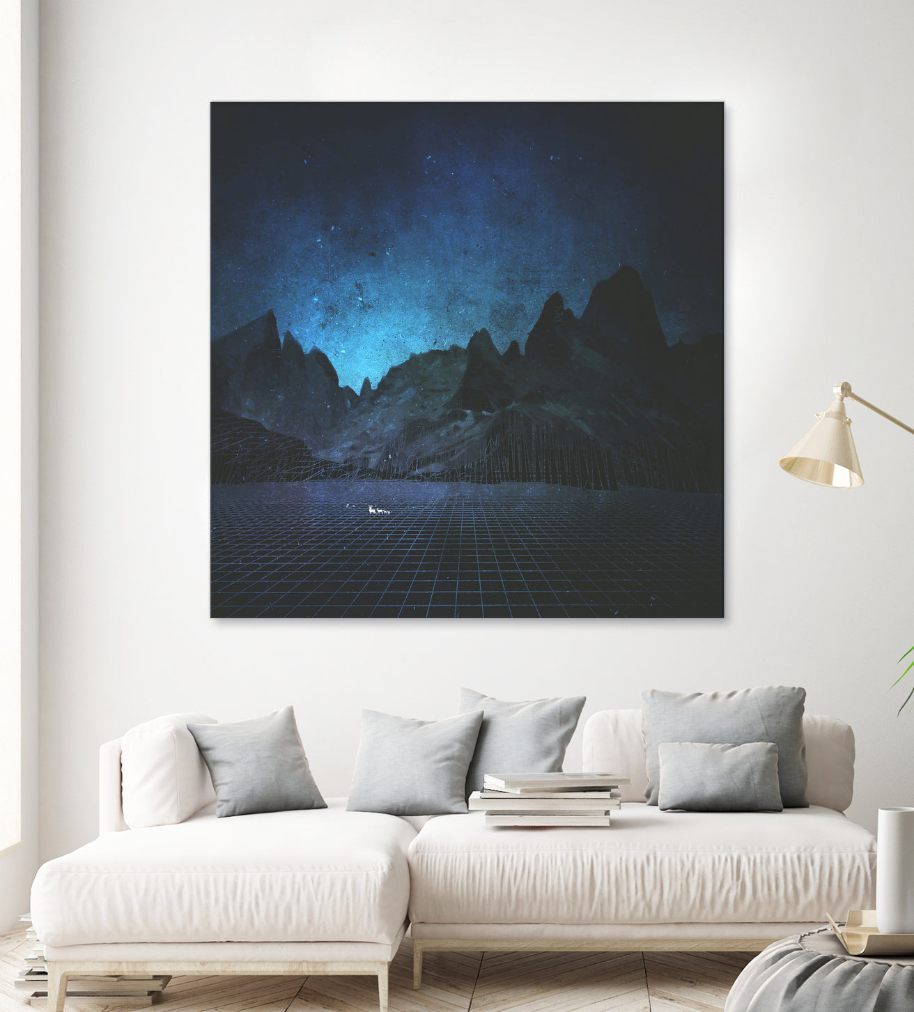 When The Night Has Come, And The Land Is Dark by Jamison Gish on GIANT ART - blue digital painting