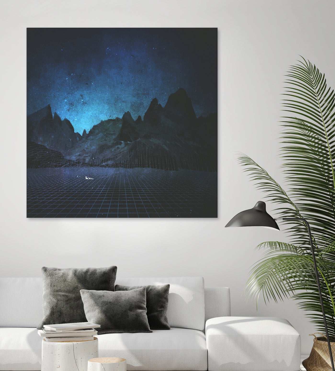 When The Night Has Come, And The Land Is Dark by Jamison Gish on GIANT ART - blue digital painting