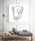 antiquity - one line bull art by Andrew Strugallo on GIANT ART - white digital drawing