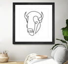 antiquity - one line bull art by Andrew Strugallo on GIANT ART - white digital drawing