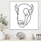 antiquity - one line bull art by Andrew Strugallo on GIANT ART - white digital drawing