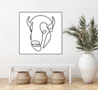 antiquity - one line bull art by Andrew Strugallo on GIANT ART - white digital drawing