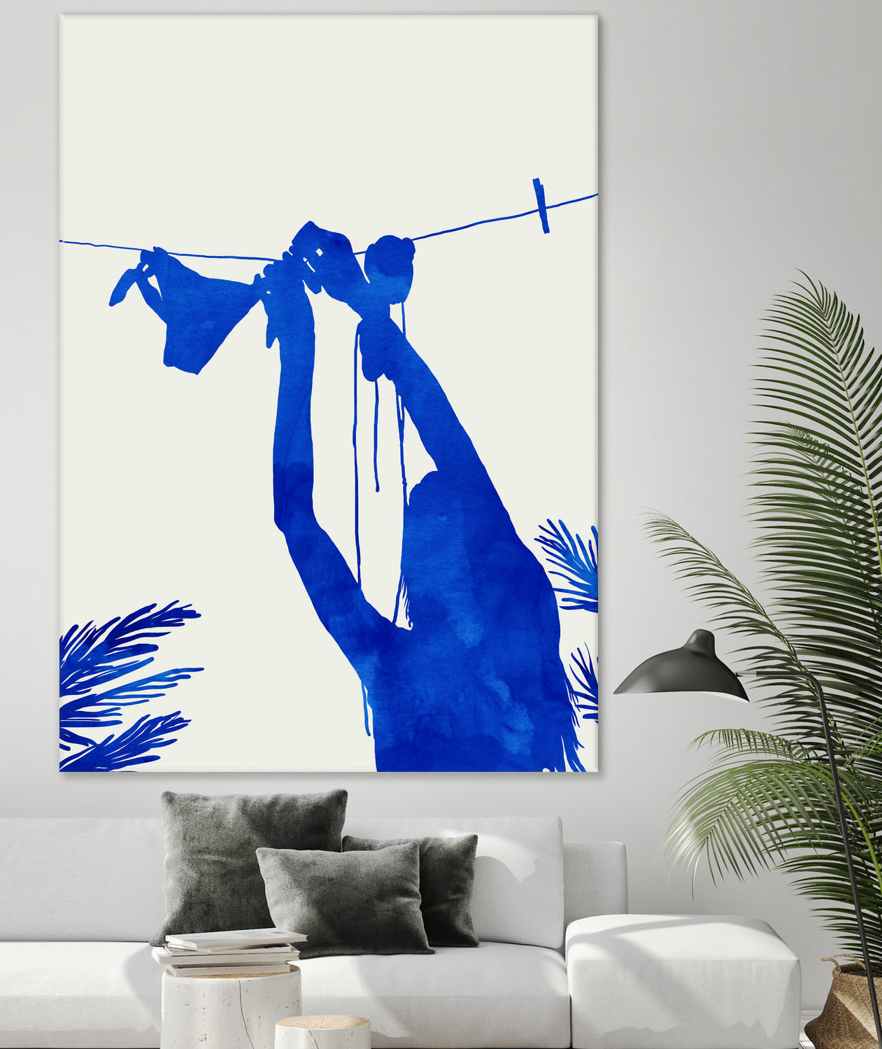 Blue Nude Vacay Matisse by Uma Gokhale on GIANT ART - blue digital painting