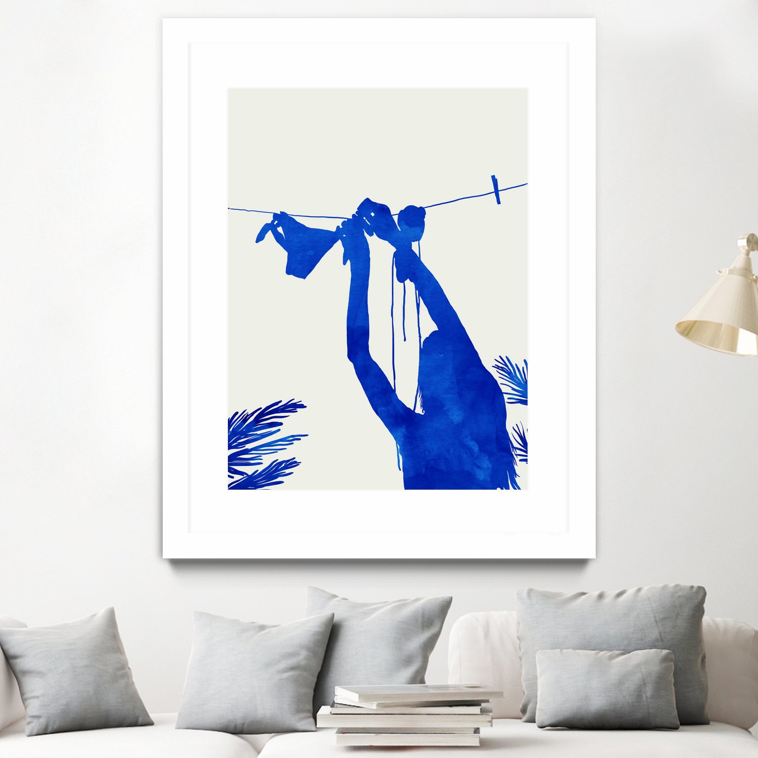 Blue Nude Vacay Matisse by Uma Gokhale on GIANT ART - blue digital painting