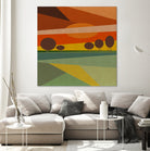 Abstract sunset by M.TERESA HERNANDEZ on GIANT ART - orange digital painting