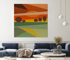 Abstract sunset by M.TERESA HERNANDEZ on GIANT ART - orange digital painting