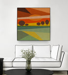 Abstract sunset by M.TERESA HERNANDEZ on GIANT ART - orange digital painting