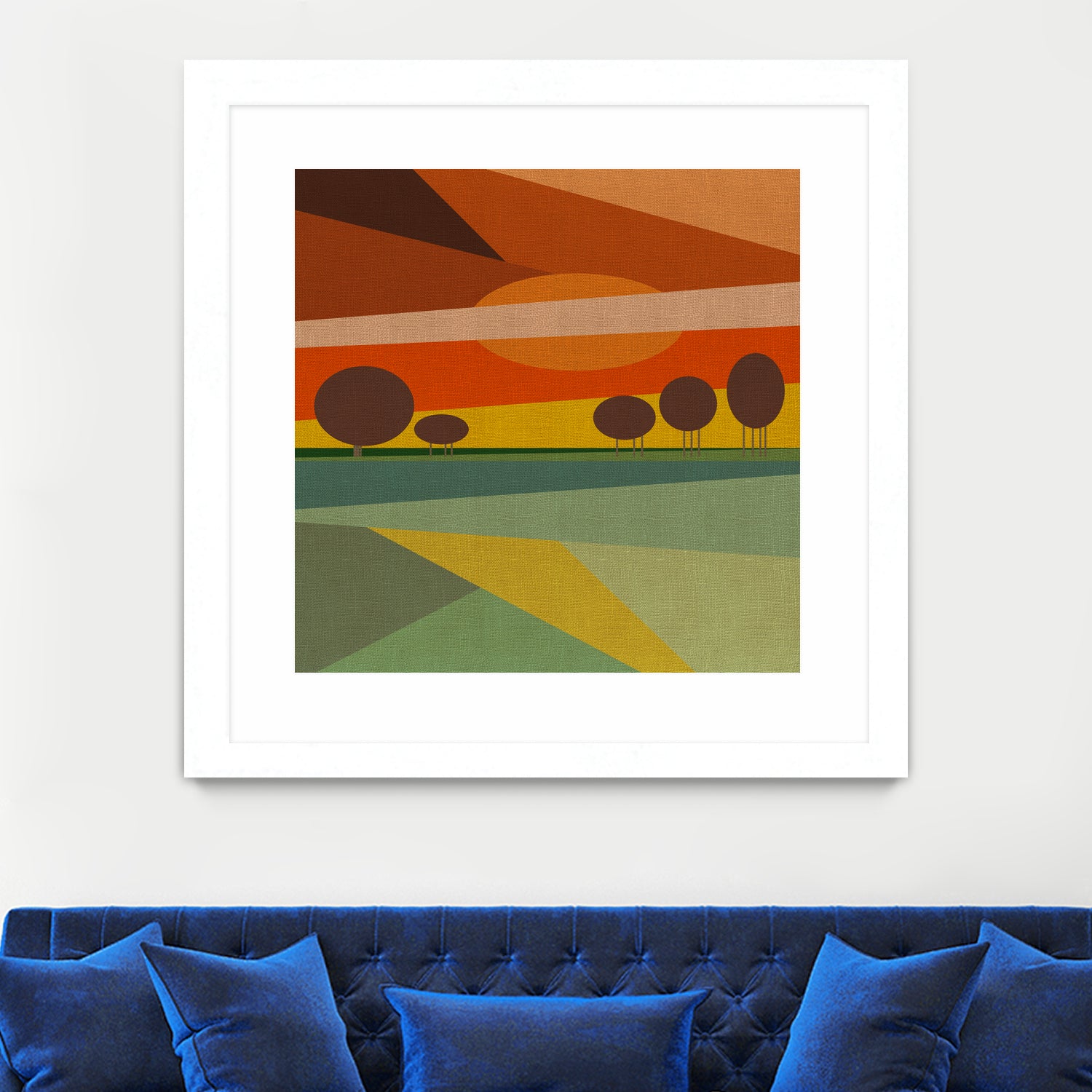 Abstract sunset by M.TERESA HERNANDEZ on GIANT ART - orange digital painting