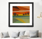 Abstract sunset by M.TERESA HERNANDEZ on GIANT ART - orange digital painting