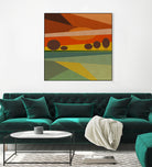 Abstract sunset by M.TERESA HERNANDEZ on GIANT ART - orange digital painting