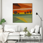 Abstract sunset by M.TERESA HERNANDEZ on GIANT ART - orange digital painting