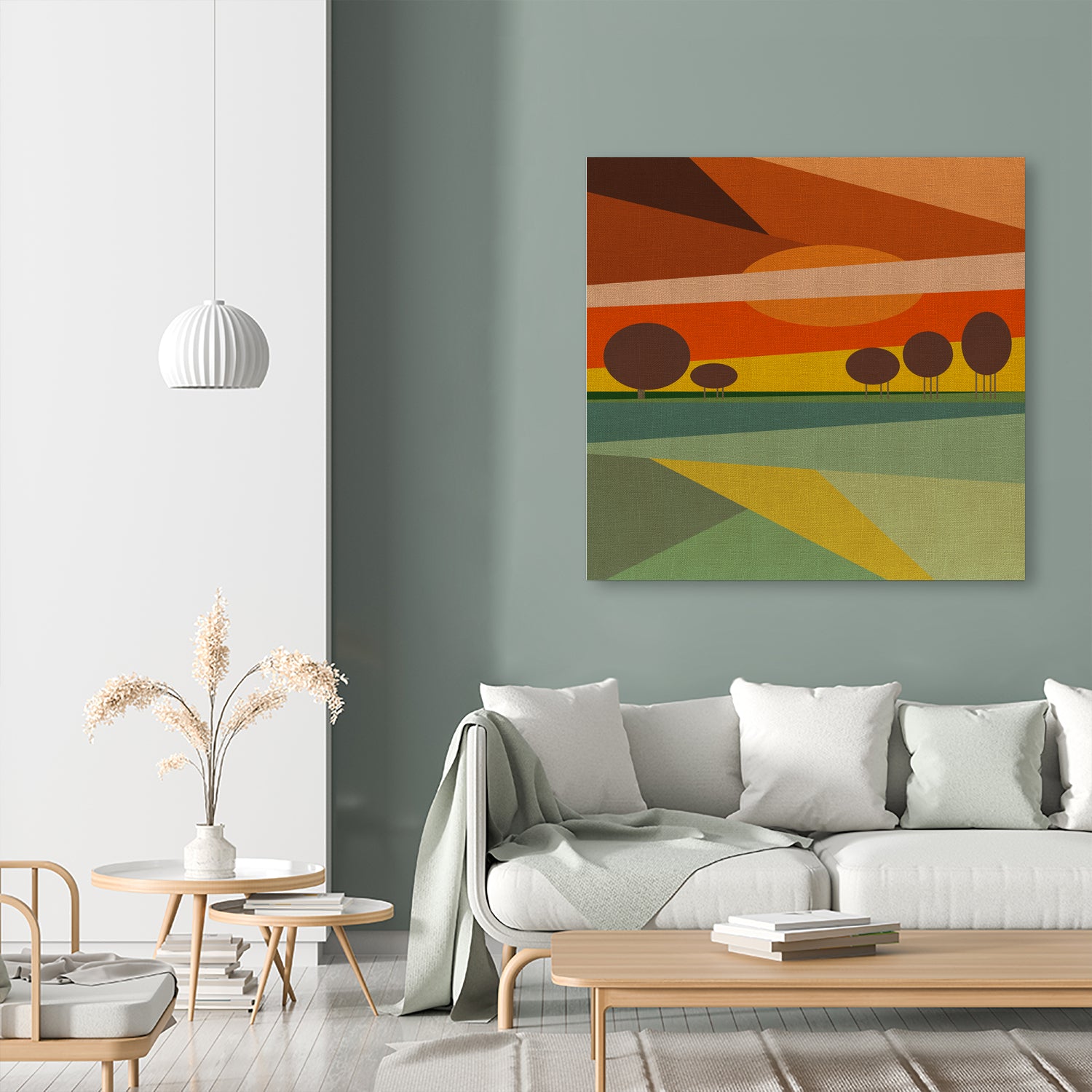 Abstract sunset by M.TERESA HERNANDEZ on GIANT ART - orange digital painting