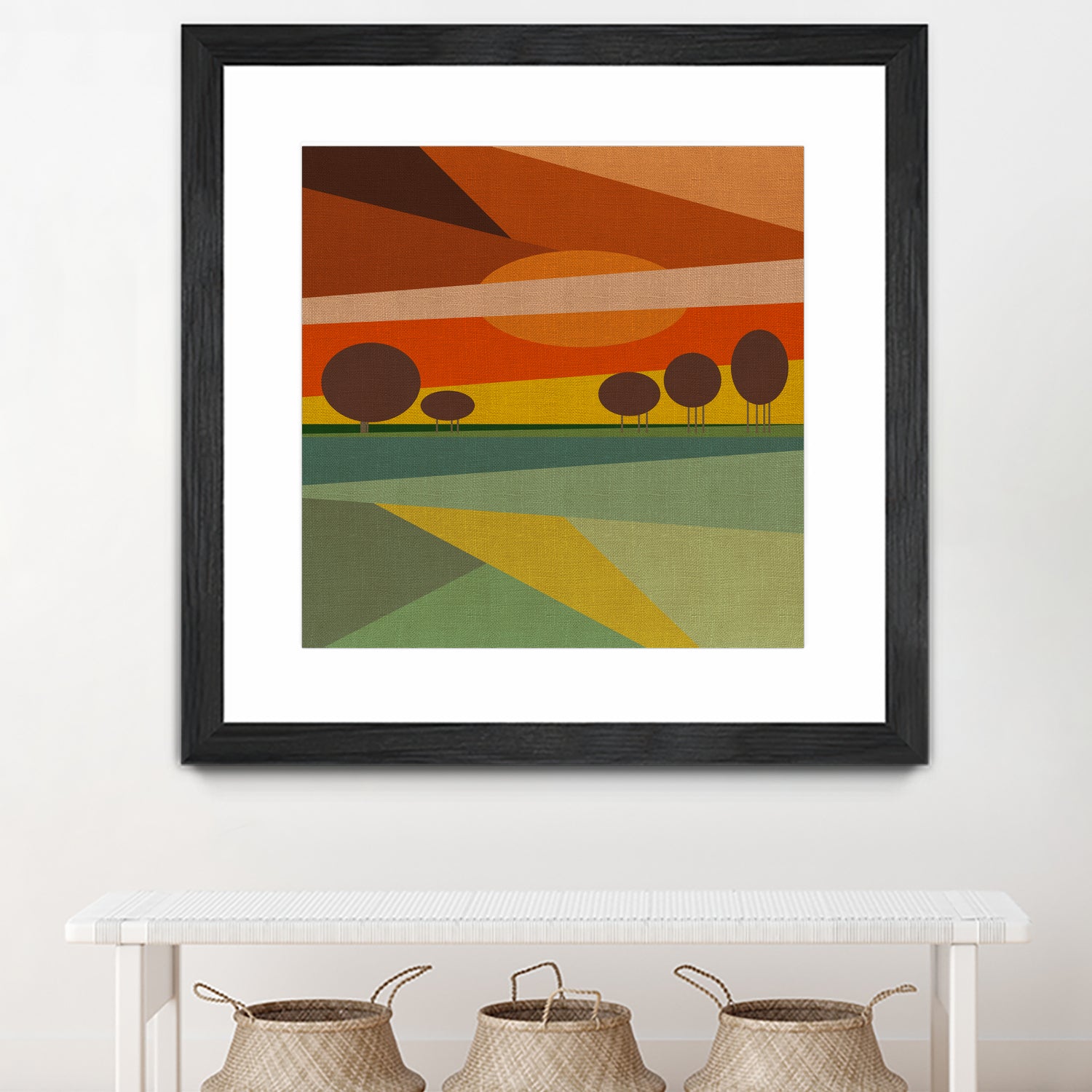 Abstract sunset by M.TERESA HERNANDEZ on GIANT ART - orange digital painting