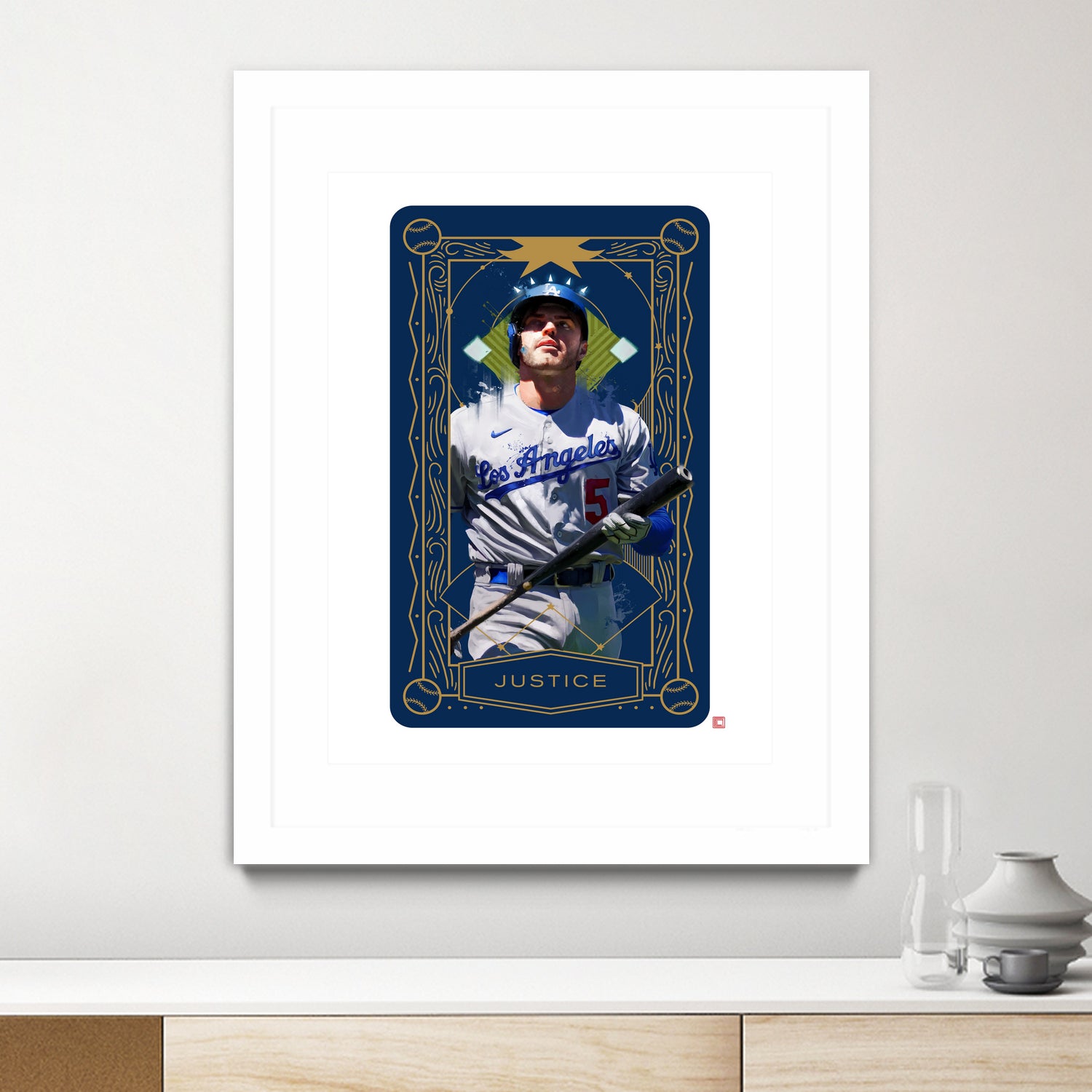 Dodgers Tarot: Justice by Claudia Labarca on GIANT ART - blue digital painting