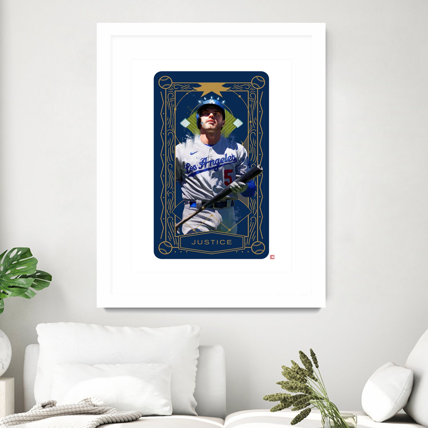 Dodgers Tarot: Justice by Claudia Labarca on GIANT ART - blue digital painting