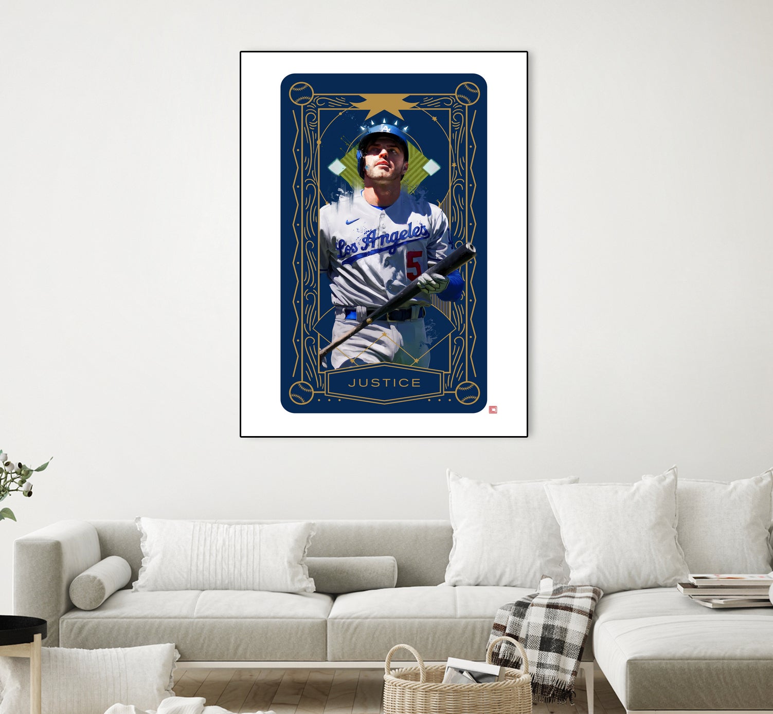 Dodgers Tarot: Justice by Claudia Labarca on GIANT ART - blue digital painting