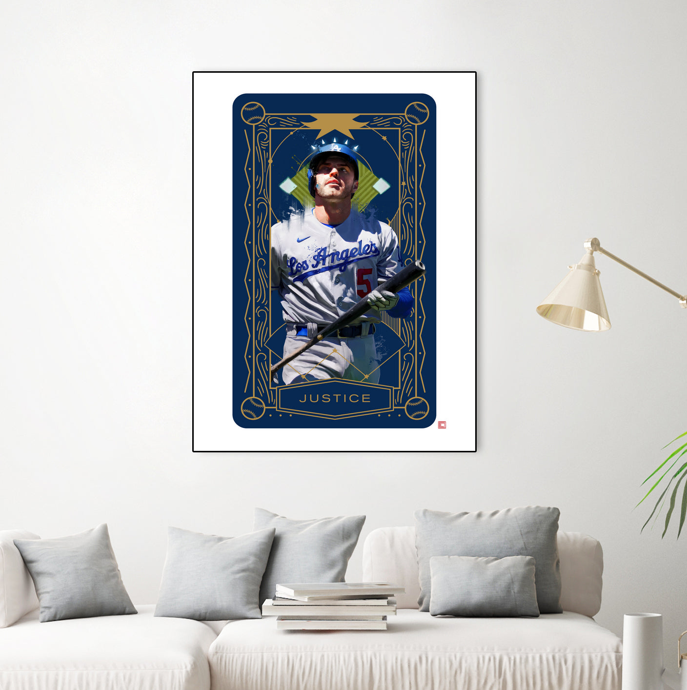 Dodgers Tarot: Justice by Claudia Labarca on GIANT ART - blue digital painting