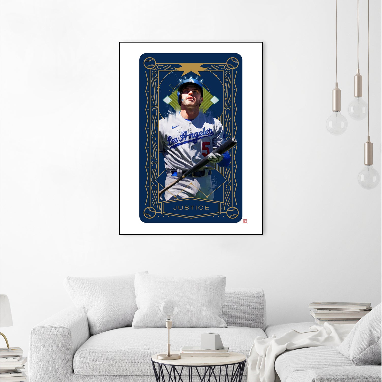 Dodgers Tarot: Justice by Claudia Labarca on GIANT ART - blue digital painting