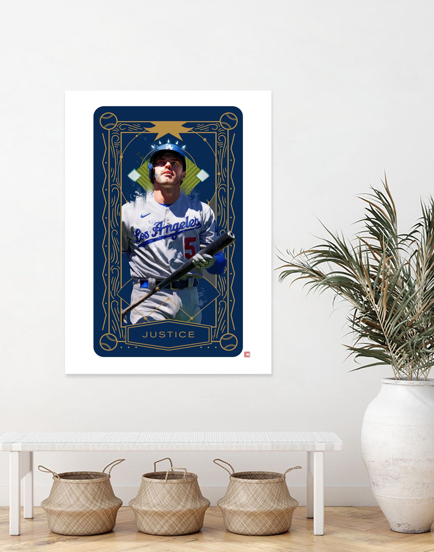 Dodgers Tarot: Justice by Claudia Labarca on GIANT ART - blue digital painting