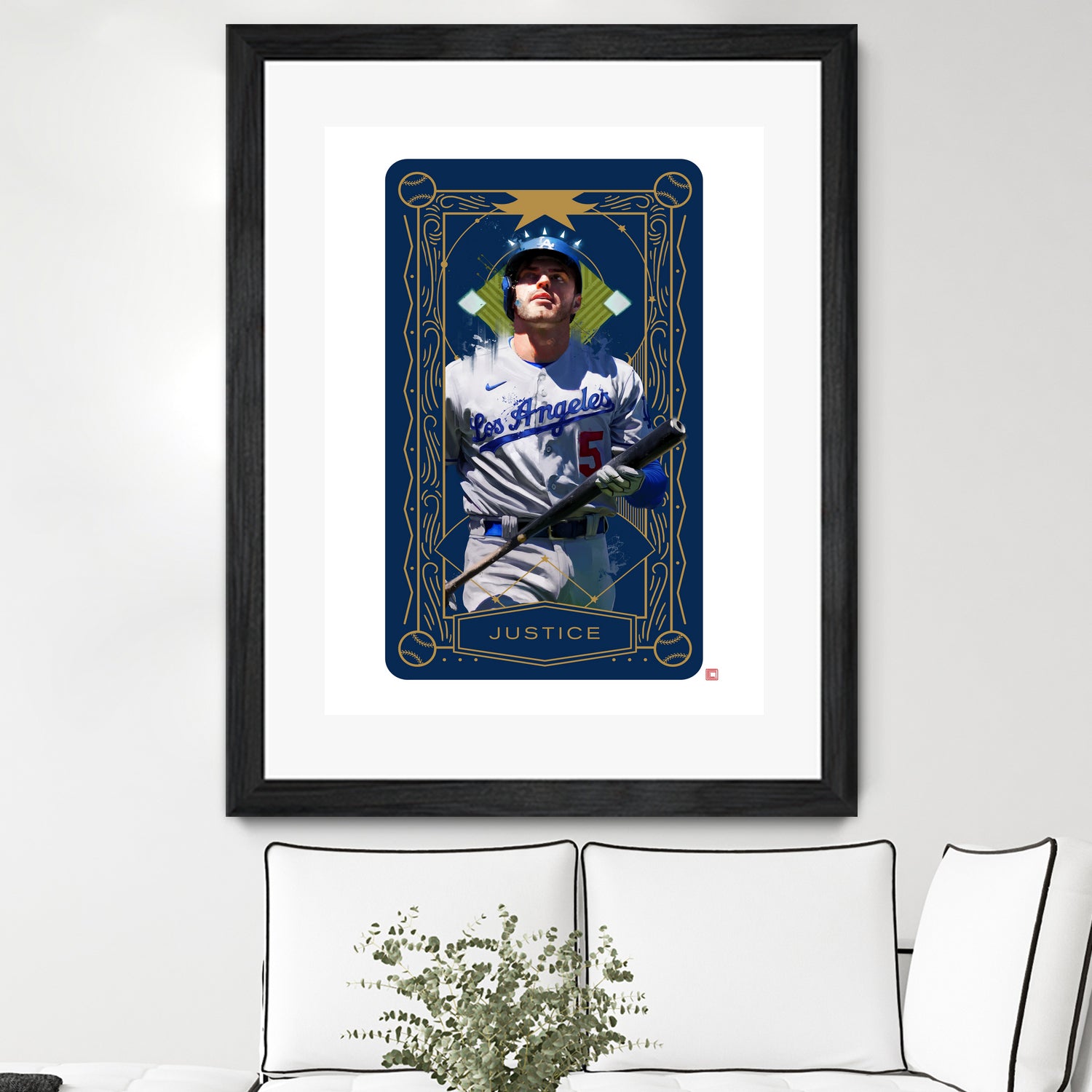 Dodgers Tarot: Justice by Claudia Labarca on GIANT ART - blue digital painting