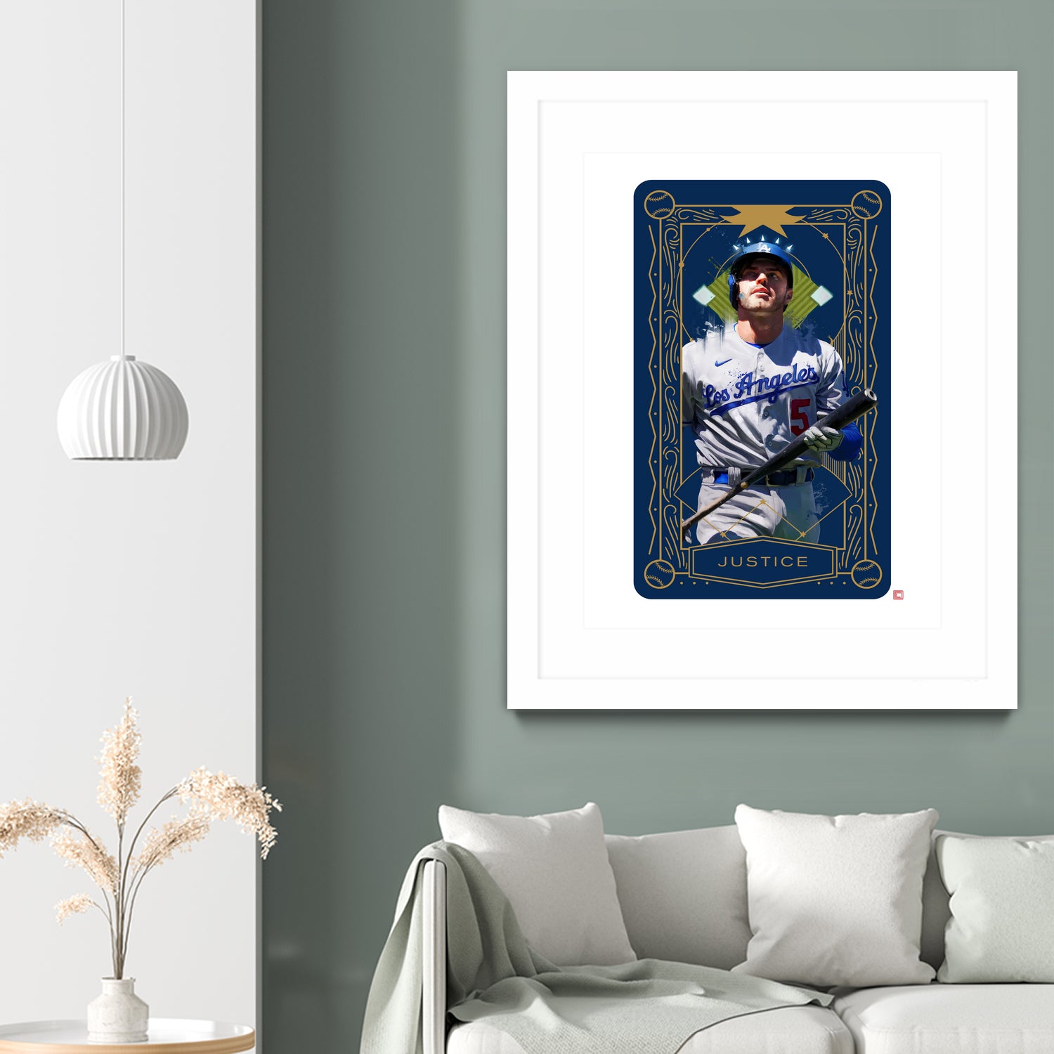 Dodgers Tarot: Justice by Claudia Labarca on GIANT ART - blue digital painting