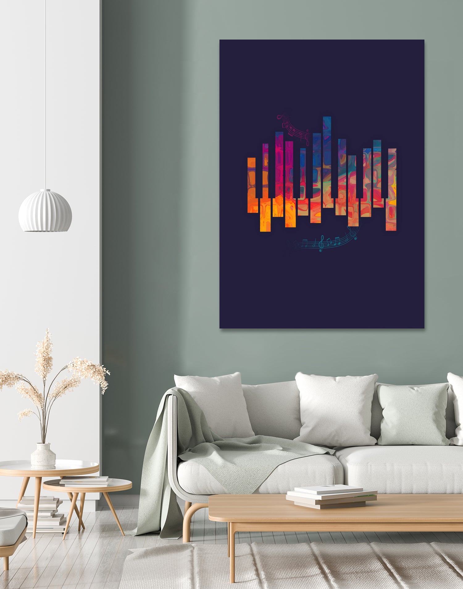 Piano Color by Leandro Jorge on GIANT ART - blue vector illustration