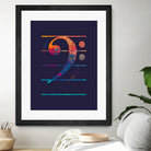 Bass Clef Color by Leandro Jorge on GIANT ART - blue vector illustration