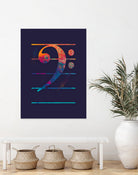 Bass Clef Color by Leandro Jorge on GIANT ART - blue vector illustration
