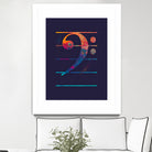 Bass Clef Color by Leandro Jorge on GIANT ART - blue vector illustration