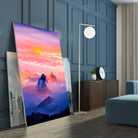 Sunrise Mountain by Andrius Zaxa on GIANT ART - orange digital painting