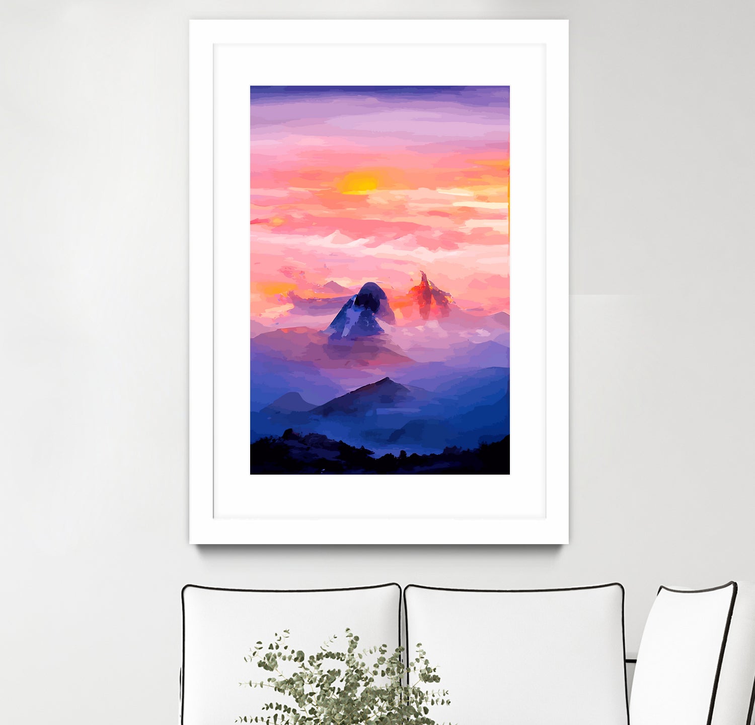 Sunrise Mountain by Andrius Zaxa on GIANT ART - orange digital painting