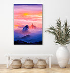 Sunrise Mountain by Andrius Zaxa on GIANT ART - orange digital painting