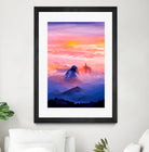 Sunrise Mountain by Andrius Zaxa on GIANT ART - orange digital painting