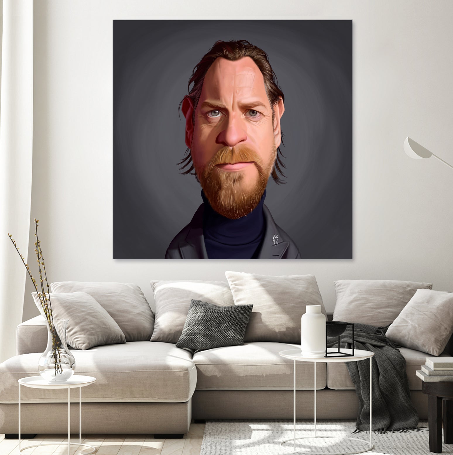 Ewan McGregor by Rob Snow on GIANT ART - gray digital painting