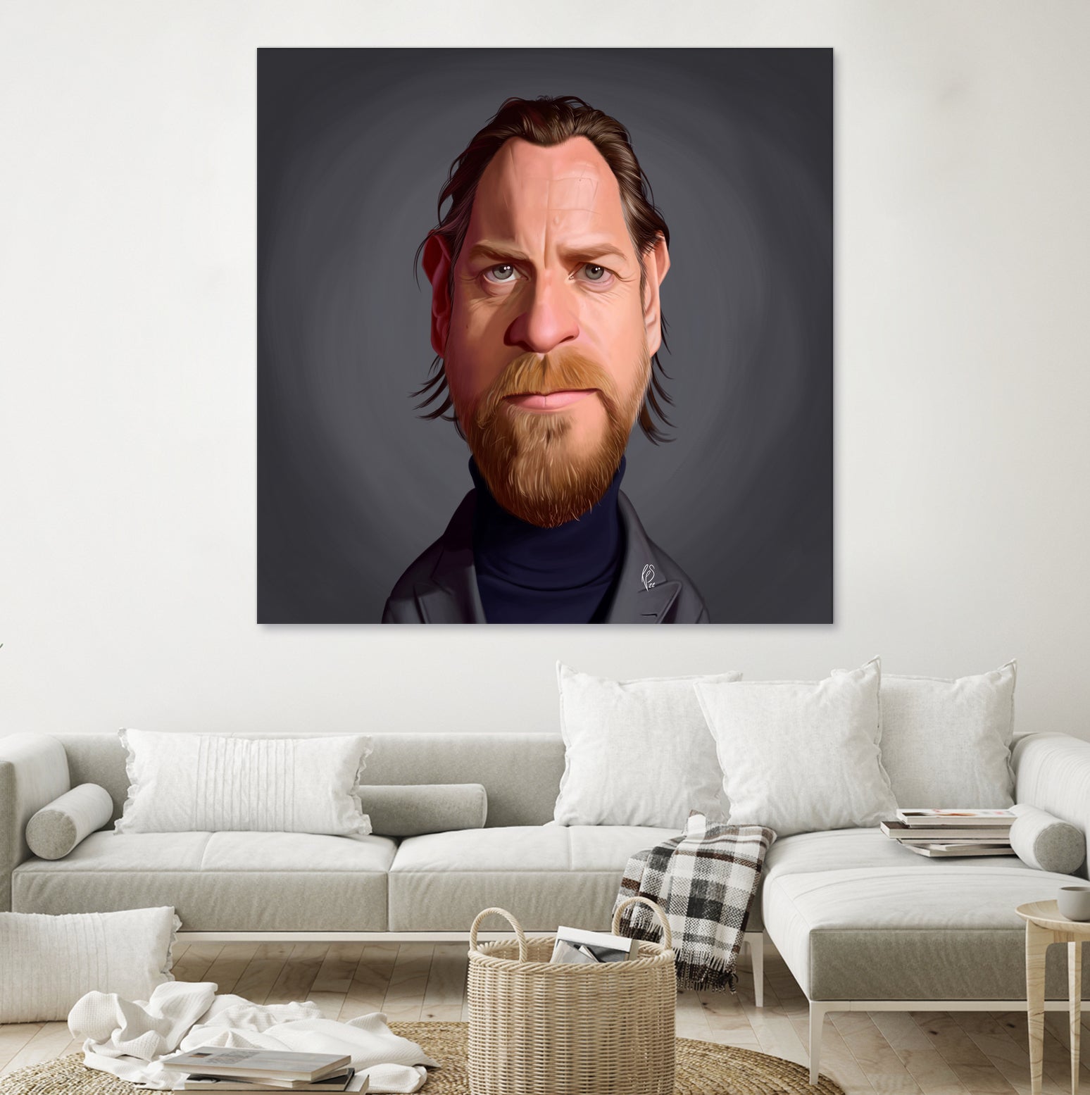 Ewan McGregor by Rob Snow on GIANT ART - gray digital painting