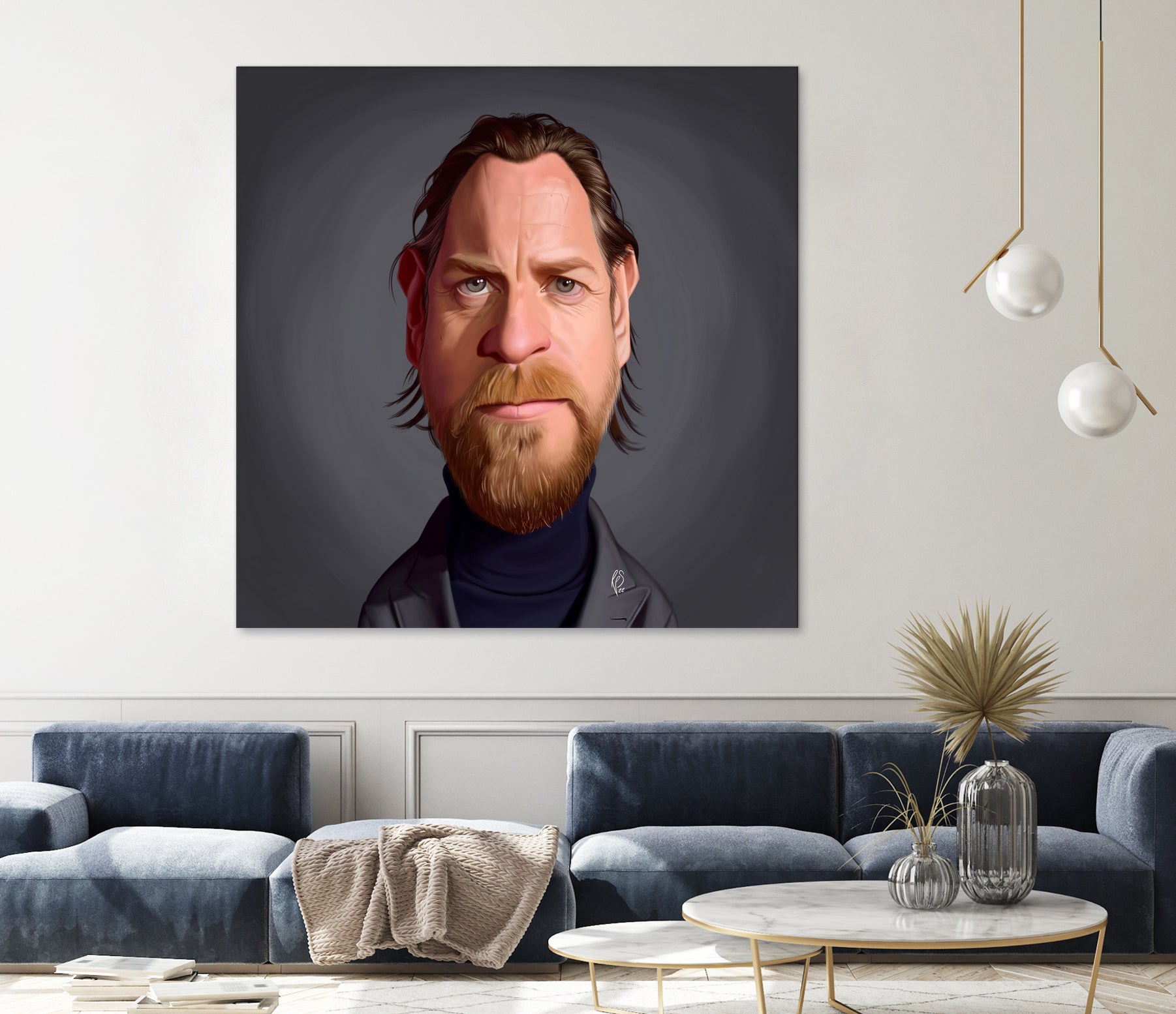 Ewan McGregor by Rob Snow on GIANT ART - gray digital painting