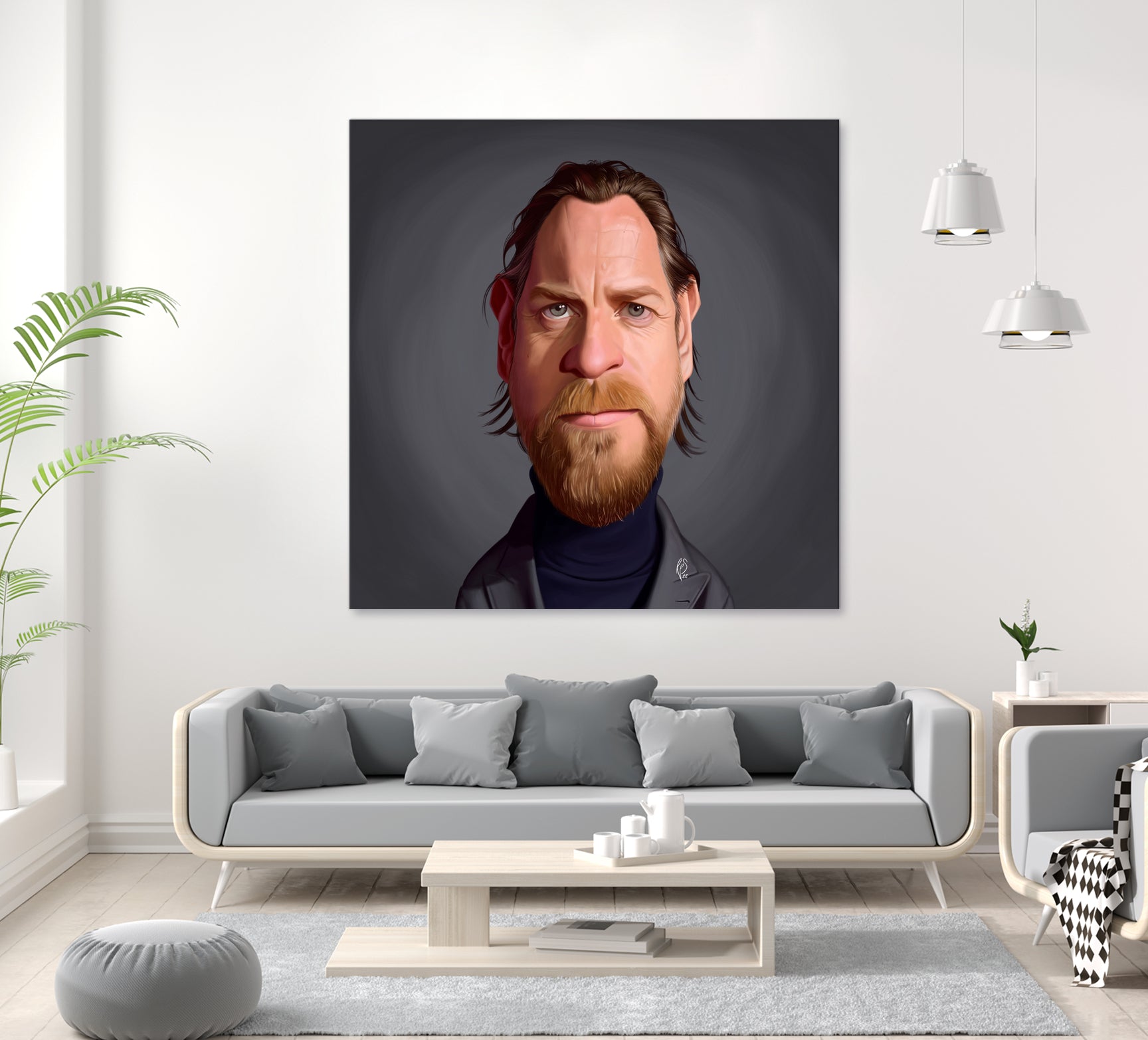 Ewan McGregor by Rob Snow on GIANT ART - gray digital painting