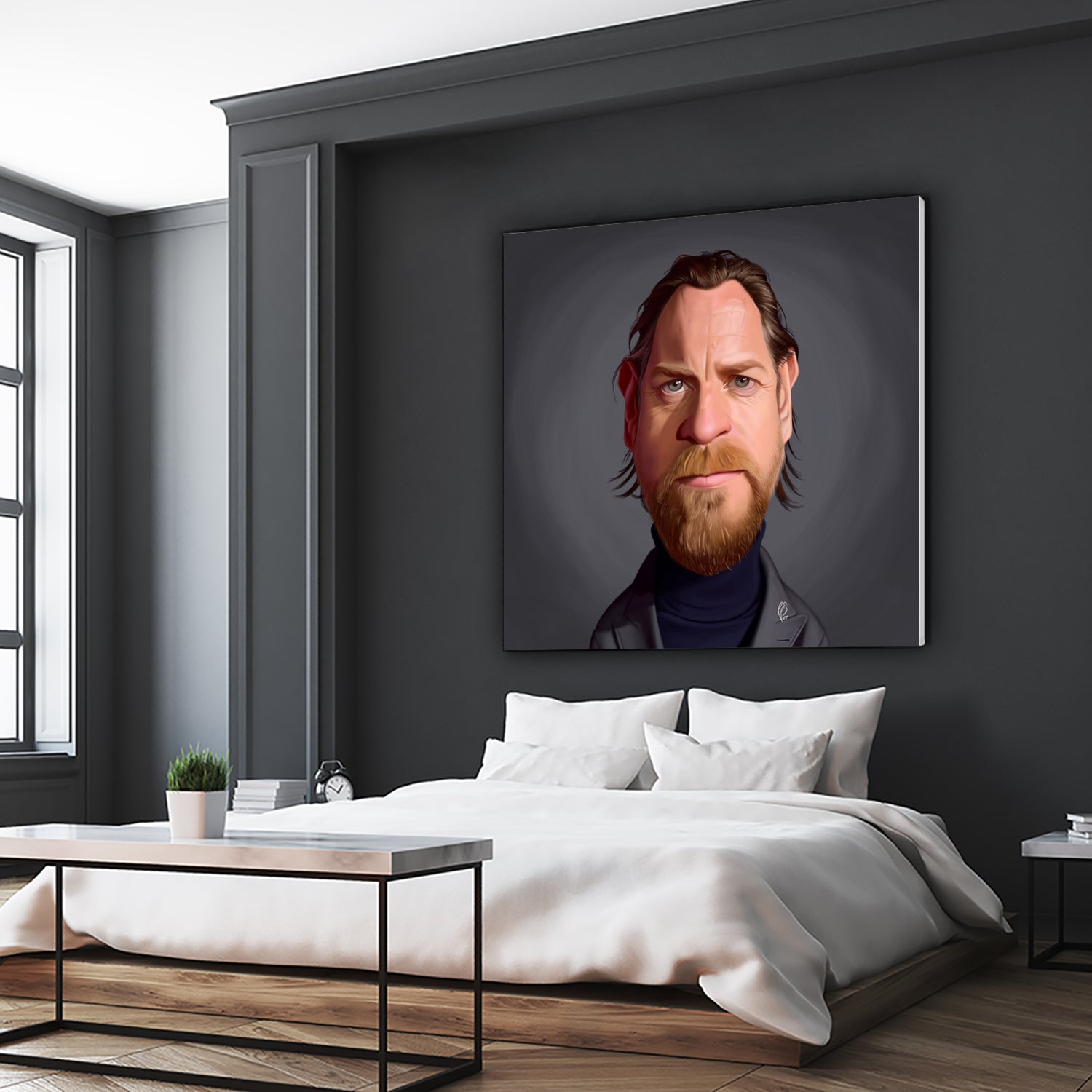 Ewan McGregor by Rob Snow on GIANT ART - gray digital painting