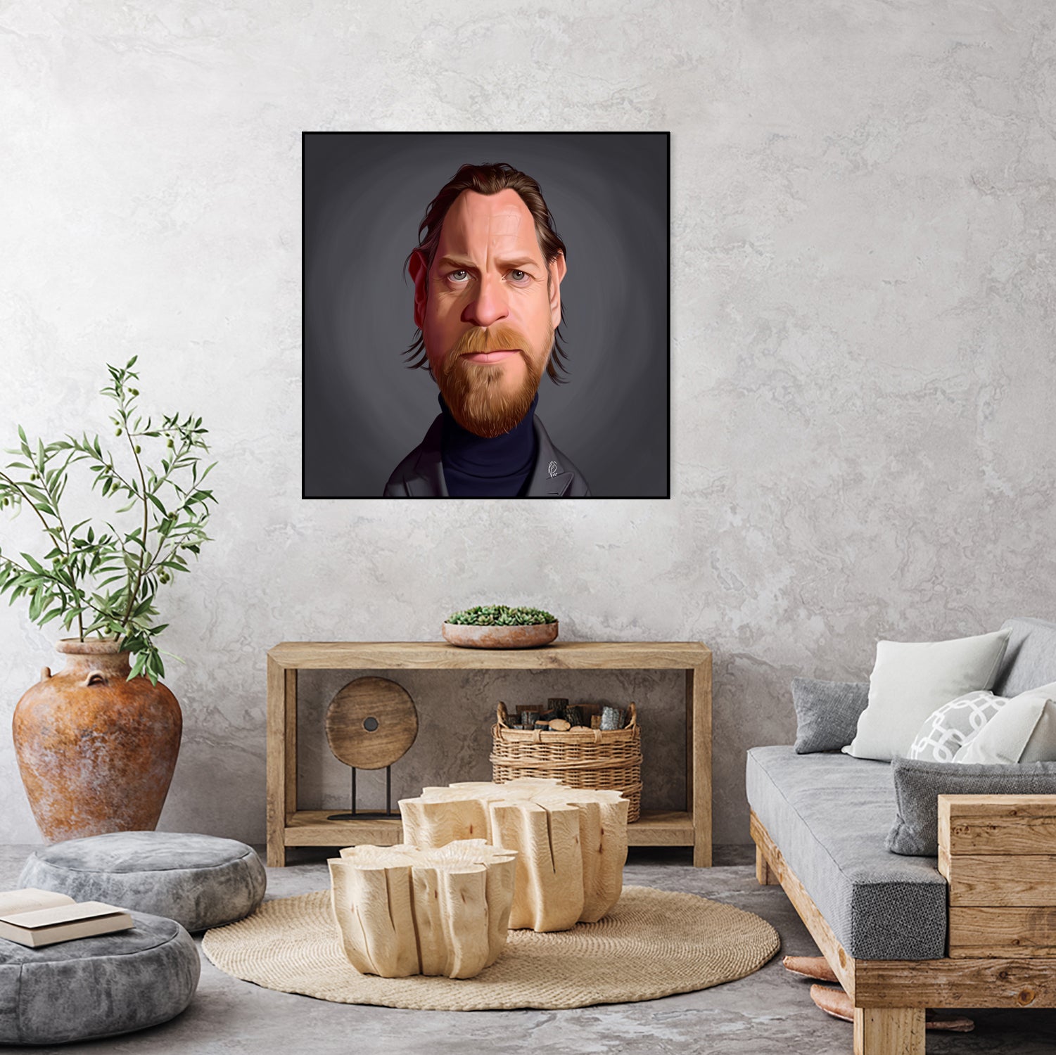 Ewan McGregor by Rob Snow on GIANT ART - gray digital painting