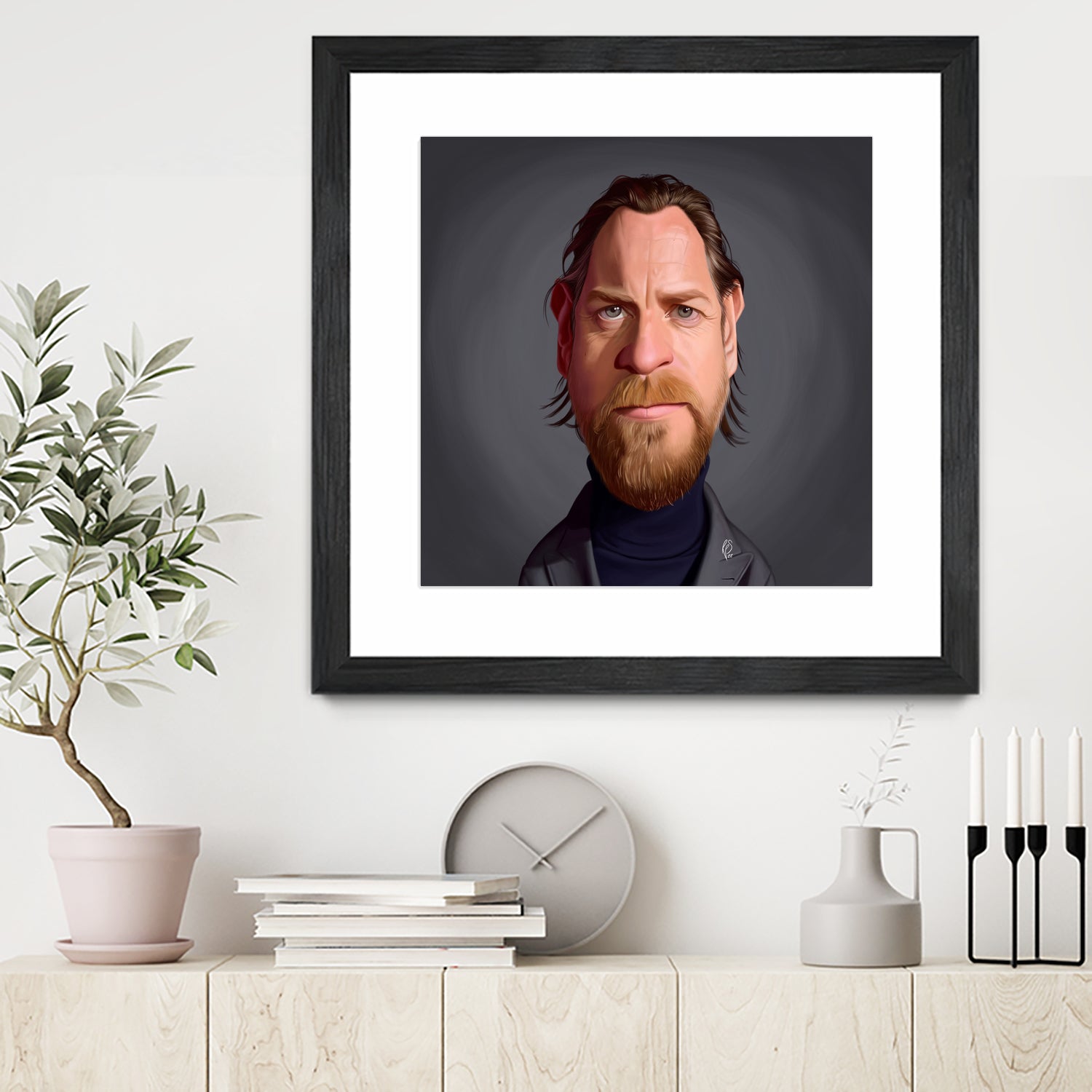 Ewan McGregor by Rob Snow on GIANT ART - gray digital painting