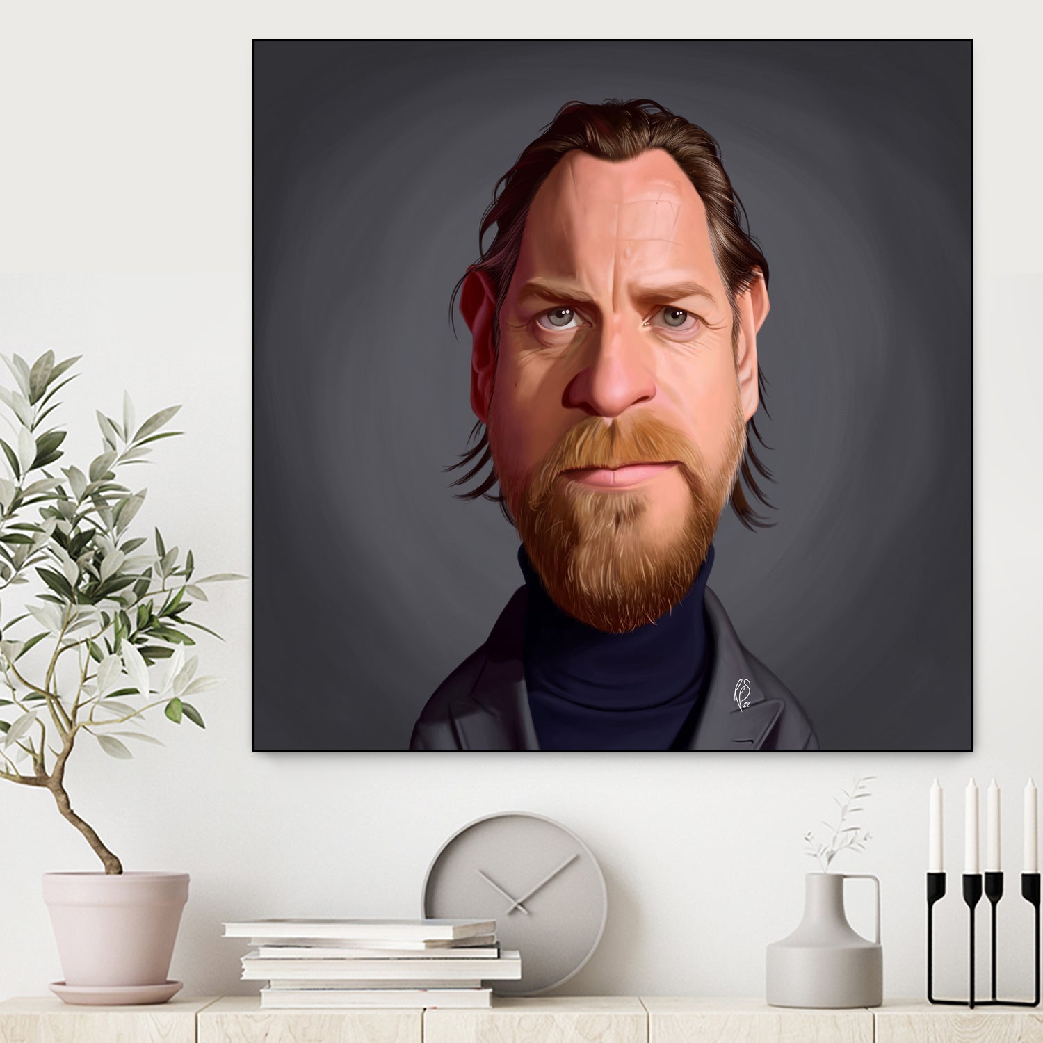 Ewan McGregor by Rob Snow on GIANT ART - gray digital painting