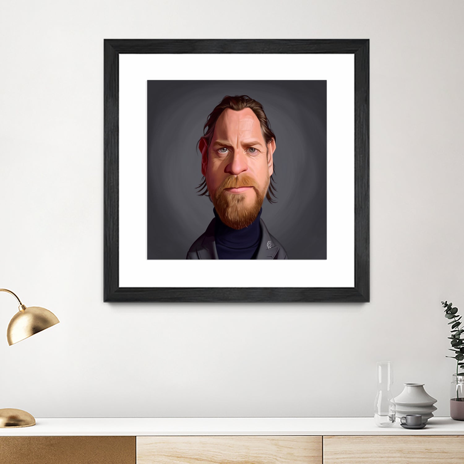 Ewan McGregor by Rob Snow on GIANT ART - gray digital painting