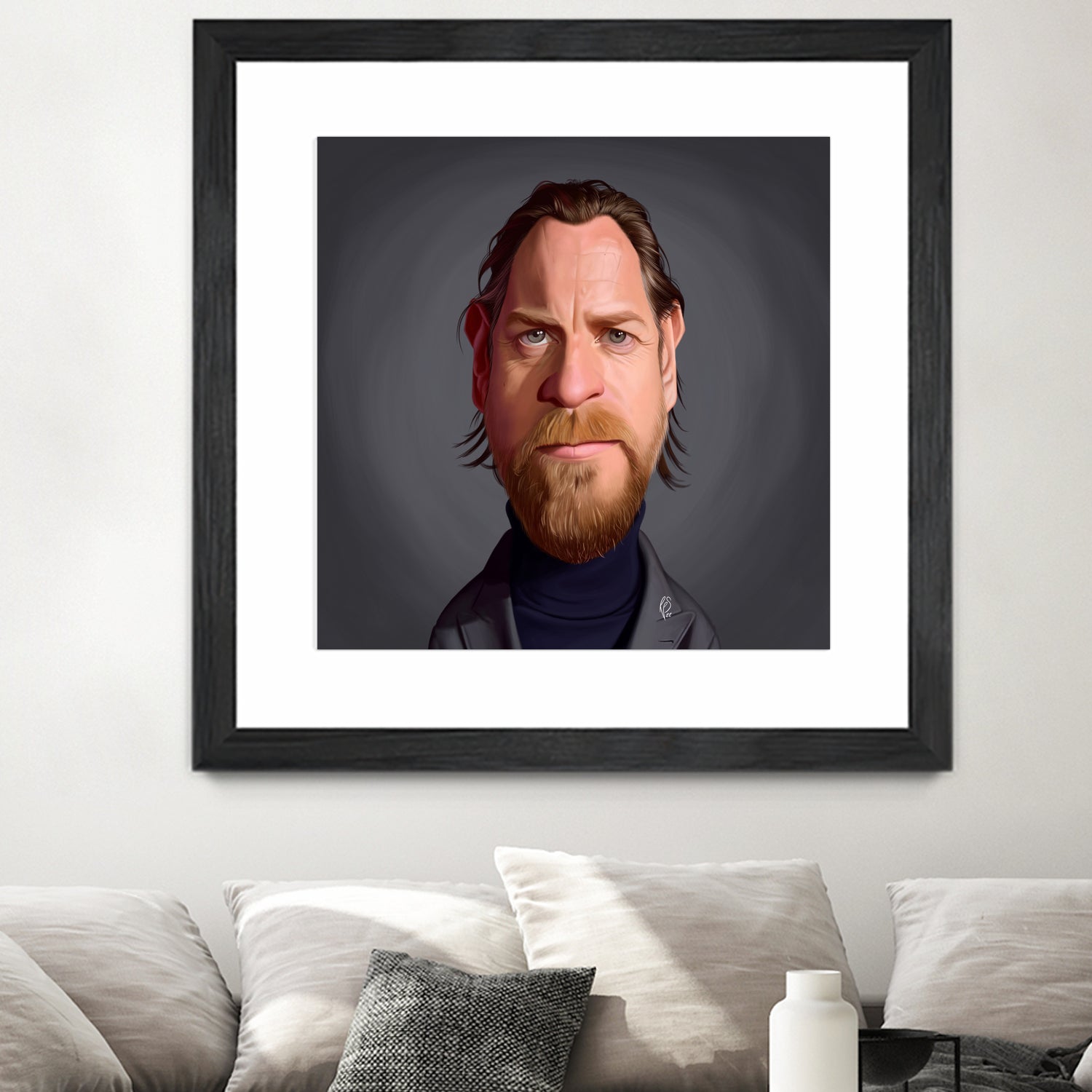 Ewan McGregor by Rob Snow on GIANT ART - gray digital painting