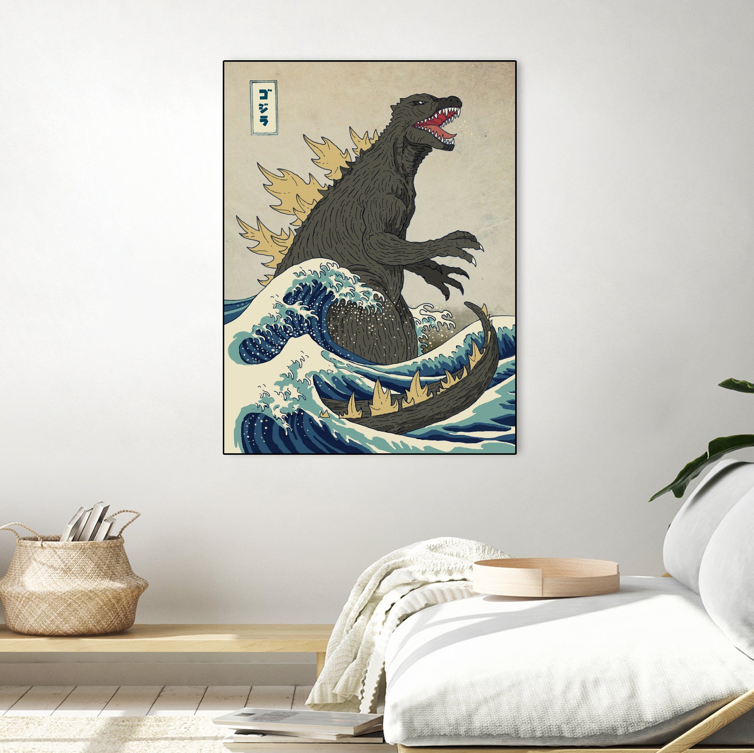 The Great Godzilla Off Kanagawa by Michael Buxton on GIANT ART - brown digital painting