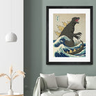 The Great Godzilla Off Kanagawa by Michael Buxton on GIANT ART - brown digital painting