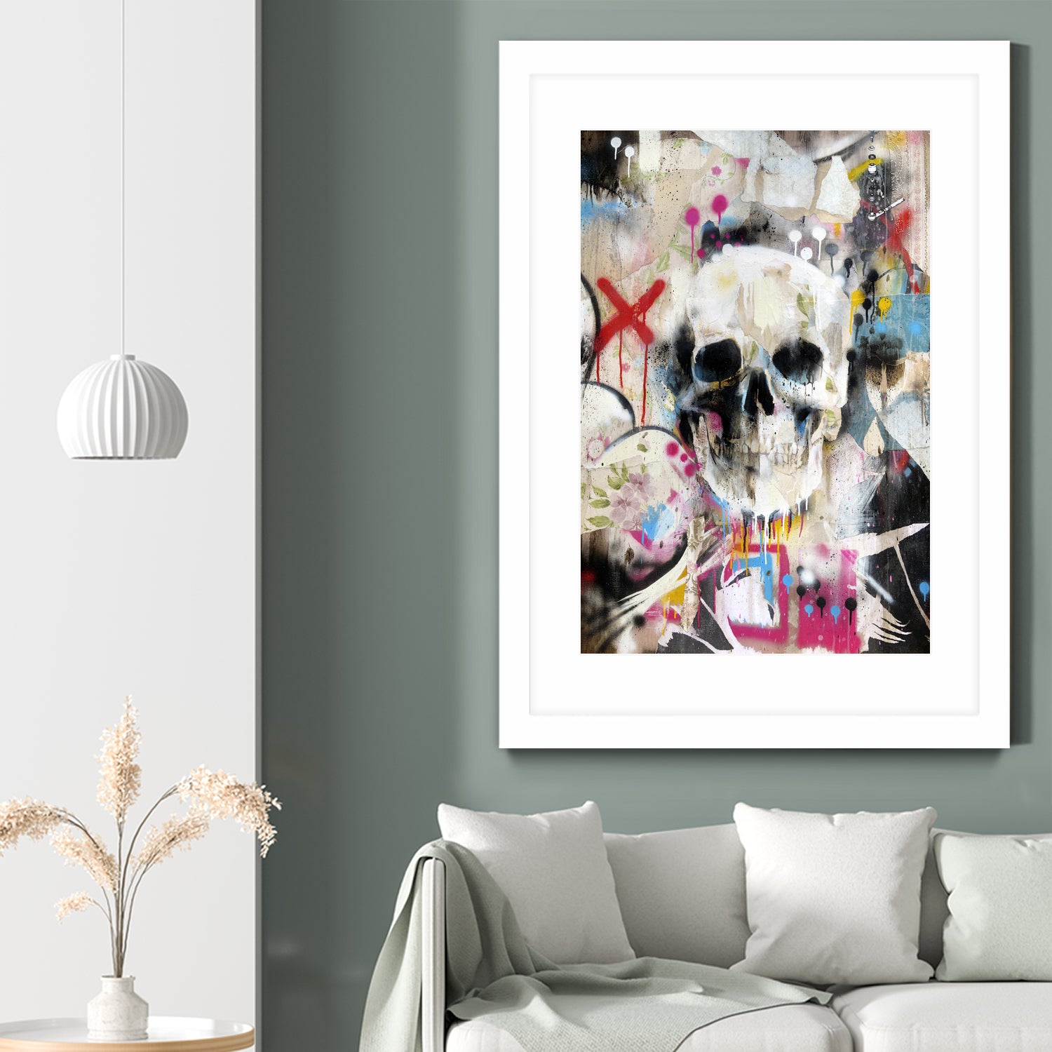 SKULL by Andrew Turner on GIANT ART - red mixed media