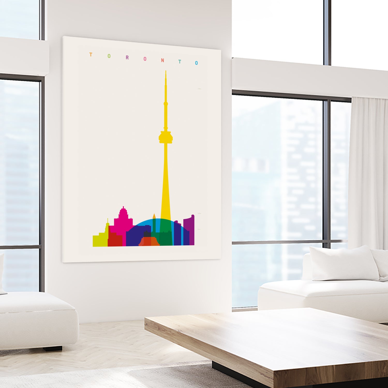 Shapes of Toronto by Yoni Alter on GIANT ART - yellow digital drawing