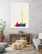 Shapes of Toronto by Yoni Alter on GIANT ART - yellow digital drawing
